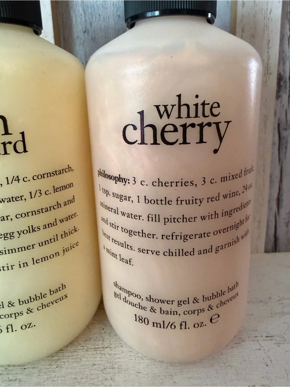 Philosophy X3 Shampoo, Shower Gel & Bubble Bath 6oz Lemon Custard White Cherry